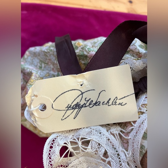 Hand Painted Judy Wachlin Stuffed Adorable Bunny Doll Folk Art 17” RARE - Picture 8 of 13